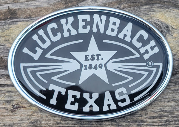 Luckenbach and Texas Car Emblems