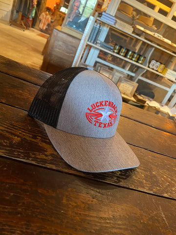 Trucker Cap: Gray w/ Red