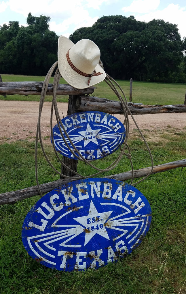 Distressed Luckenbach Signs