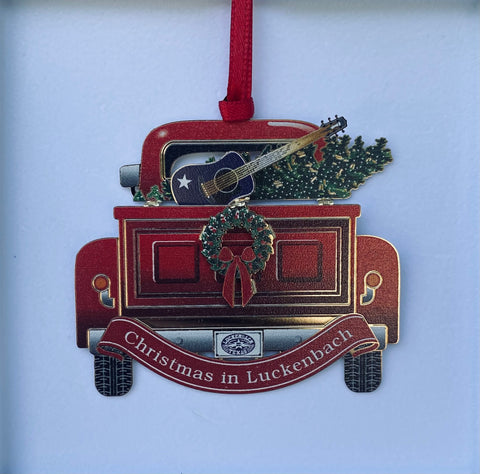 Brass Red Truck Ornament